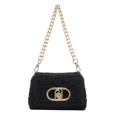 Liu •jo Small Logo Crossbody Bag In Black