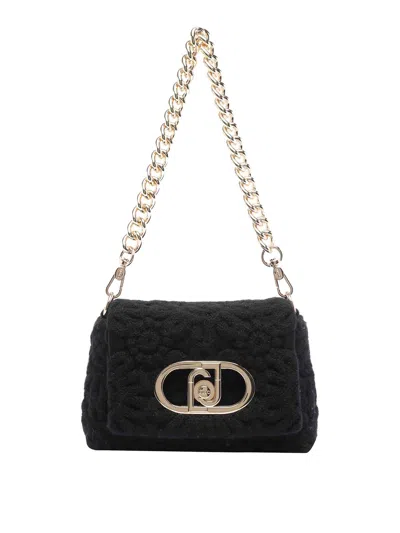 Liu •jo Small Logo Crossbody Bag In Black