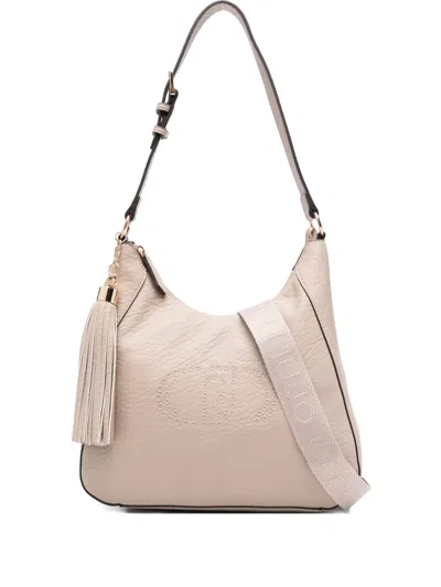 Liu •jo Small Logo-embossed Shoulder Bag In Neutral