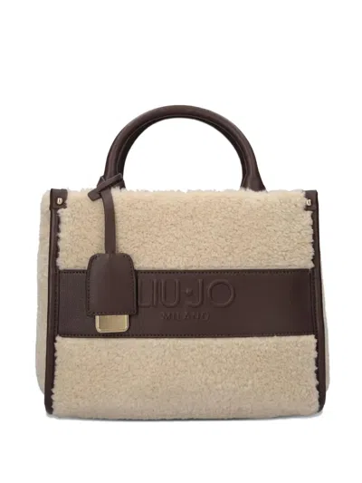 Liu •jo Small Logo-embossed Tote Bag In Neutral