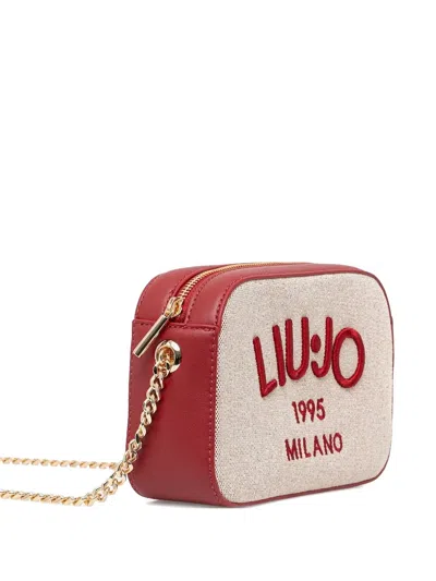 Liu •jo Small Logo-embroidered Crossbody Bag In White
