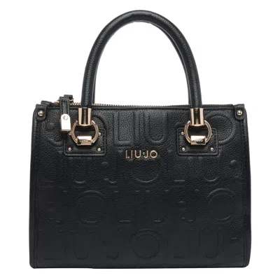 Liu •jo Small Logo Handbag In Black