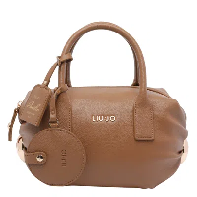 Liu •jo Small Logo Handbag In Sand