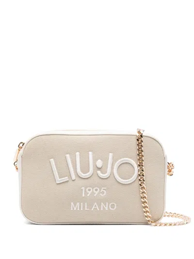 Liu •jo Small Logo-patch Cross Body Bag In ニュートラル