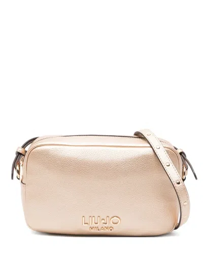 Liu •jo Small Logo-plaque Cross-body Bag In Gold