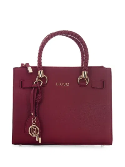 Liu •jo Small Logo-charm Satchel Bag In Red