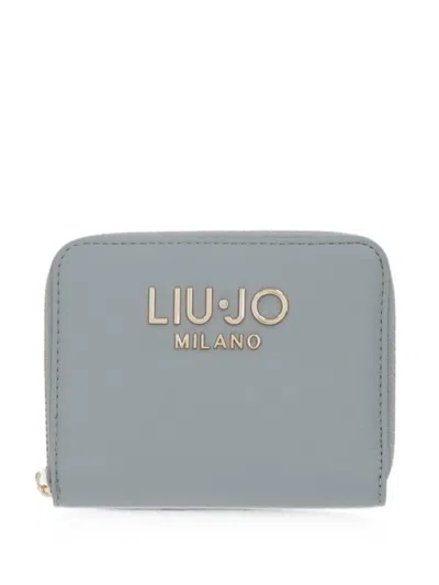 Liu •jo Small Logo-plaque Wallet In Blue