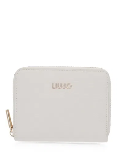 Liu •jo Small Logo-plaque Wallet In White