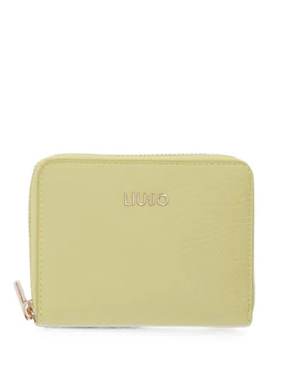 Liu •jo Small Logo-plaque Wallet In Yellow