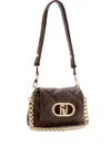 Liu •jo Versatile Shoulder Bag And Chain Strap In Brown
