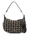 Liu •jo Small Monogram Shoulder Bag In Brown