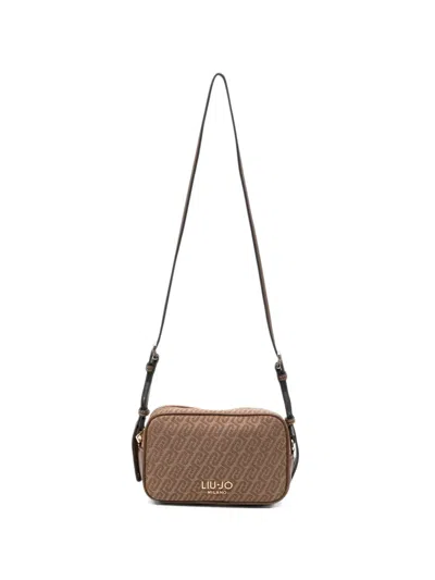 Liu •jo Small Monogram-jacquard Camera Bag In Brown