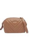 Liu •jo Small Quilted Chevron Crossbody Bag In Brown