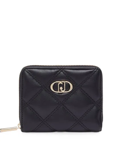 Liu •jo Small Quilted Wallet In Black