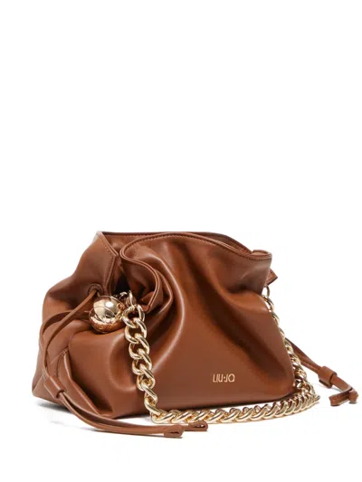 Liu •jo Small Riccy Shoulder Bag In Brown