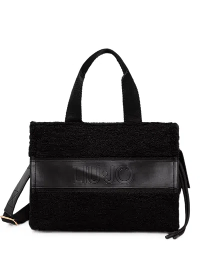 Liu •jo Small Teddy Tote Bag In Black