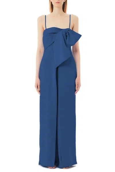 Liu •jo Smart Bow Detailed Jumpsuit Liu-jo In Blue