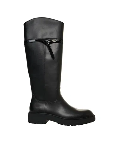 Liu •jo Smooth Leather Boots In Black