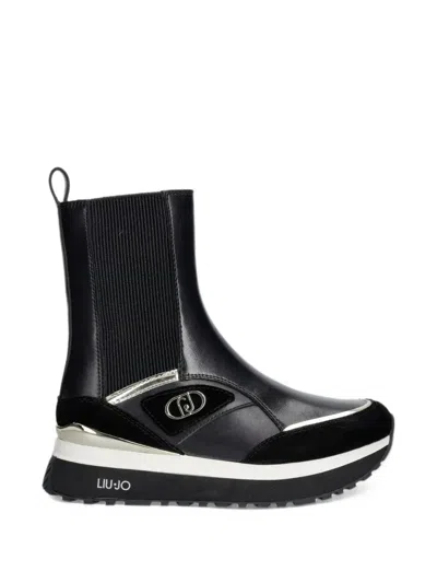 Liu •jo Sneakers Boots In Leather In Black