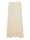 Liu •jo Soft Midi Skirt With Flared Hem In Neutral