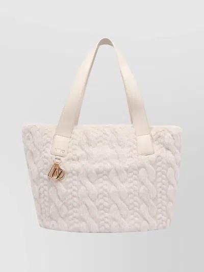 Liu •jo Soft Teddy Tote Bag With Dual Handles In White