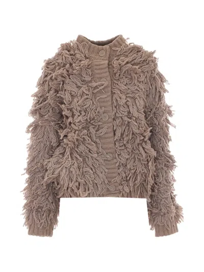 Liu •jo Liu Jo Liu Jo Beige Polyester Coat In Brown