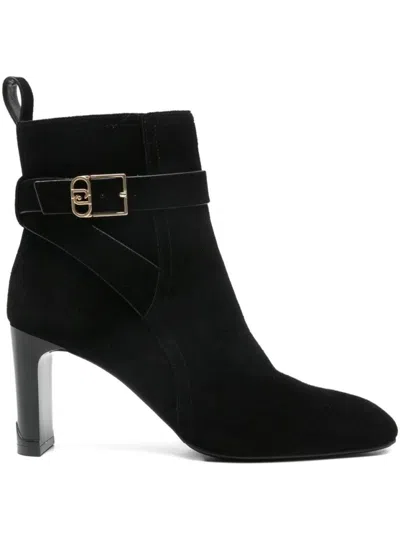 LIU •JO SOPHISTICATED BLACK ANKLE BOOTS WITH POINTED TOE