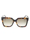 Liu •jo Square-frame Sunglasses In Braun