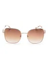 Liu •jo Square-frame Sunglasses In Gold