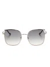 Liu •jo Square-frame Sunglasses In Gold