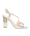 Liu •jo Liu Jo Gold-tone Sandals In White