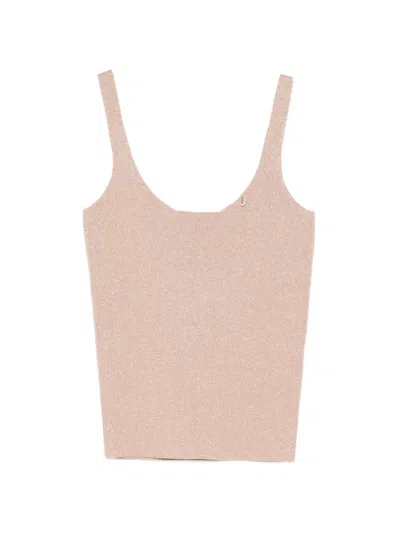 Liu •jo Square-neck Tank Top In Pink