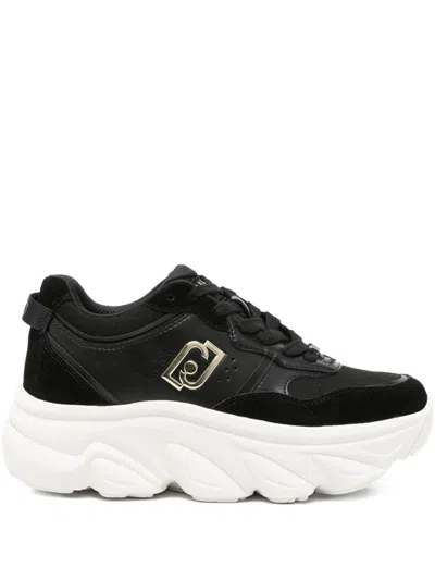 Liu •jo Logo-detail Chunky-sole Sneakers In Black