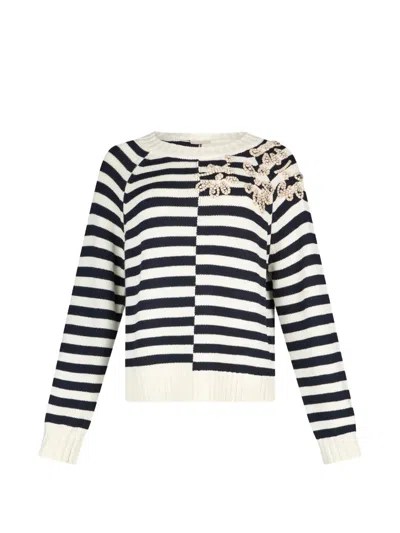 Liu •jo Stone-embroidery Sweater In Multi