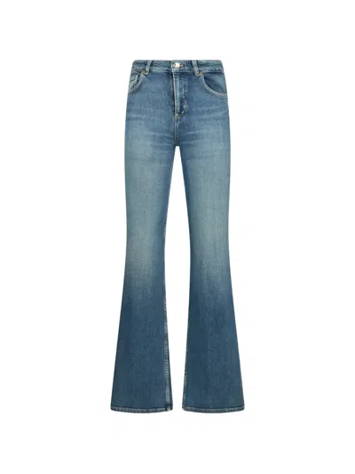 Liu •jo Stone-wash Flared Jeans In Blue