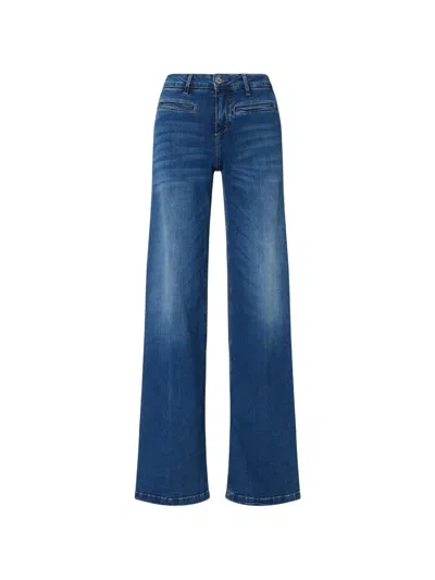 Liu •jo Stonewash Flare Jeans In Blue