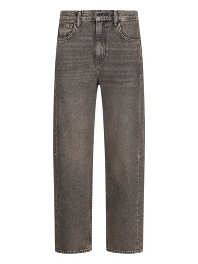 Liu •jo Stonewash Logo-patch Jeans In Gray