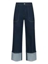Liu •jo Straight Cropped Jeans In Blue