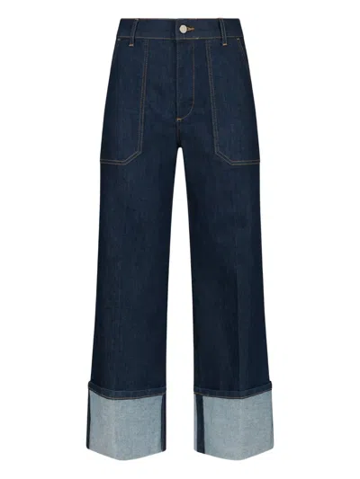 Liu •jo Straight Cropped Jeans In Blue