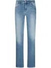 Liu •jo Liu Jo Straight-fit Classic Blue Jeans With Concealed Fly And Signature Logo In Blue