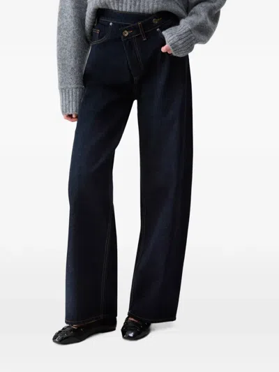Liu •jo Gerade Jeans Mit Asymmetrischem Bund In Neutral