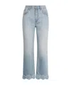 Liu •jo Straight Jeans With Crochet Embroidery