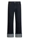 Liu •jo Straight-leg Blue Jeans With Cuffed Hem In Black