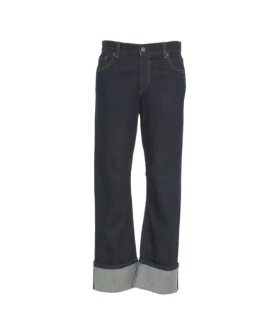 Liu •jo Straight Leg Jeans With Rolled Hem In Black