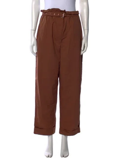 Pre-owned Liu •jo Straight Leg Pants In Brown