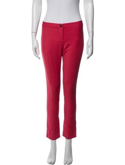 Pre-owned Liu •jo Straight Leg Pants In Red