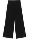 Liu •jo Layered-effect Straight-leg Trousers In Black