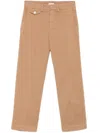 Liu •jo Straight Trousers In Caramel Brown