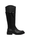 Liu •jo Strap Knee-high Boots In Black