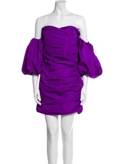 Pre-owned Liu •jo Strapless Mini Dress In Purple